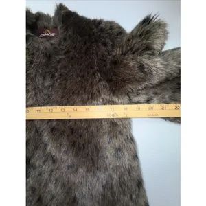 Vintage Jordache Brown Faux Fur Coat jacket Leopard Print Size 7/8 thumbnail 5