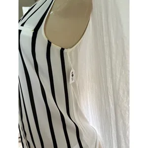Express Striped Sleeveless Top V-Neck Career Casual Blouse XS thumbnail 3