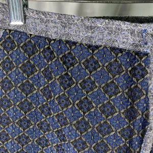 Free People Harley Pant Womens Large Jacquard Blue‎ Gold Geometric Drawstring thumbnail 7