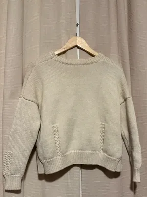 Demylee Wool Blend Women's Crewneck Sweater White thumbnail 2
