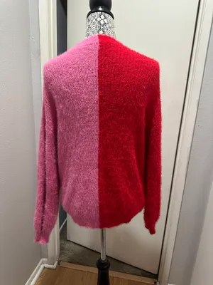 Color Block Cardigan Pink Size M thumbnail 2
