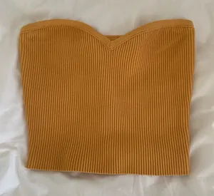 Aritzia Orange ribbed tube top thumbnail 1