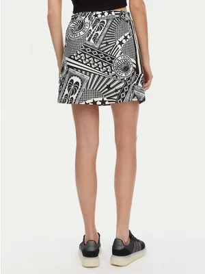 NWT Adidas x Farm Rio Skirt Black White Graphic Print JD6312 Large Streetwear thumbnail 5