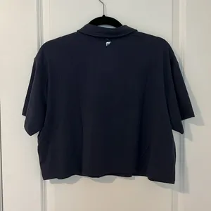 NWT Fabletics Classic Navy Boxy Short Sleeve Polo Shirt Size Medium Blokecore thumbnail 13