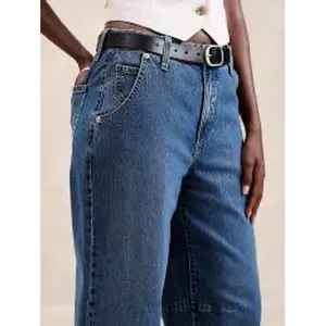 Banana Republic Mid-Rise Barrel Jean Medium‎ Wash Blue Denim 27/4 Knee Dart thumbnail 3