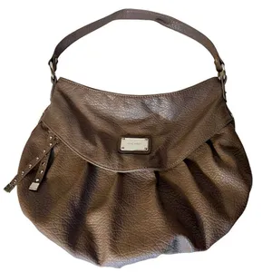Nine West Large Gray Faux Pebble Leather Shoulder Bag thumbnail 10