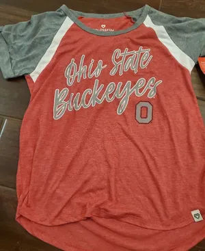 Ohio state Buckeye short sleeve shirt size women's medium new with tags thumbnail 1