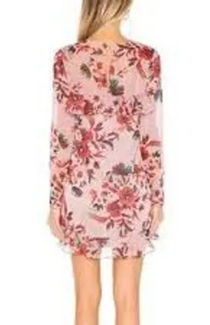 LOVERS + FRIENDS Bella Floral Ruffle Mini Dress Size XS FEMININE BABYDOLL BOHO thumbnail 8