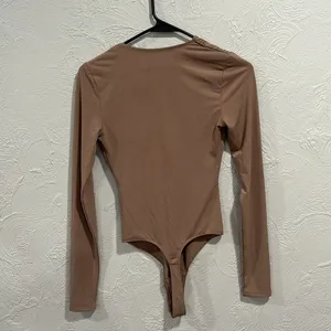 Abercrombie & Fitch Slinky Stretchy Bodysuit Long Sleeve V neck size XS thumbnail 4