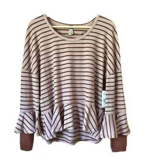 Free People We The Free Thermal Ruffled Top Size XS thumbnail 1