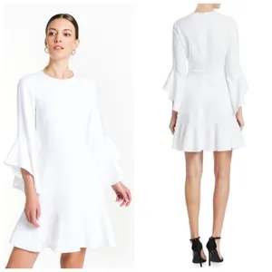 ALC Cassidy White Flounce Sleeve Mini Dress thumbnail 2