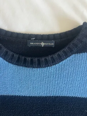 Brandy Melville Blue Striped Sweater thumbnail 3