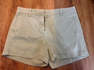 J Crew Green Chino Shorts thumbnail 1
