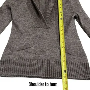 J. Crew Alpaca Blend Plunge V-Neck Long Sleeve Sweater Capsule Cozy Cabincore‎ S thumbnail 9