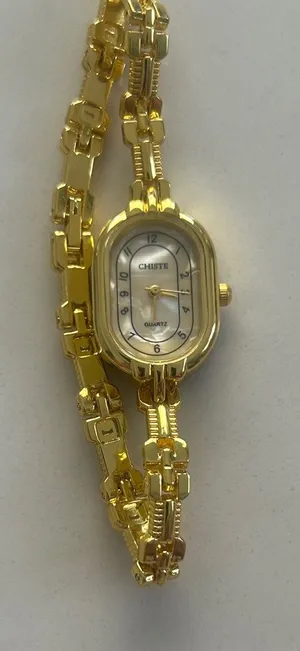Chiste Quartz Gold-Tone Women's Oval vintage style look Bracelet Watch New thumbnail 1