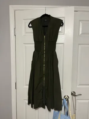 Reset Zipper Midi Dress Green thumbnail 2