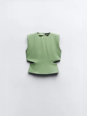 Zara, Crepe Cut-Out Top Size Small thumbnail 7