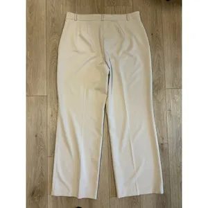 White House Black Market WHBM Luna Wide Leg Pants Ecru Beige Size 18L Long Tall‎ thumbnail 5