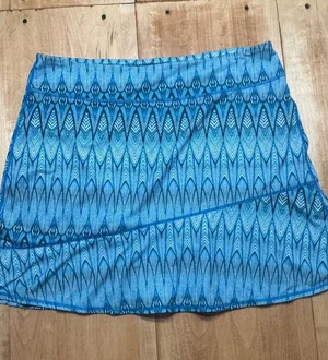 Prana Womens XL Blue Geometric‎ Print Athletic Skort Activewear Skirt thumbnail 1