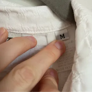 Norm Thompson White Casual Preppy‎ Tencell Textured Beachy Collared Shirt sz M thumbnail 4