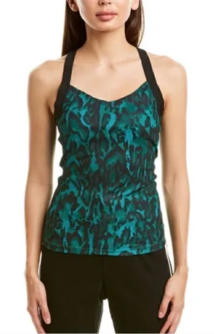 NWT Pam & Gela Tank Top Green Ocelot thumbnail 1