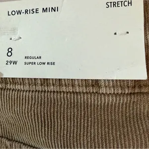 American Eagle Y2K Super Low Rise Corduroy Mini Skirt Womens 8 NWT Tan Stretch thumbnail 5