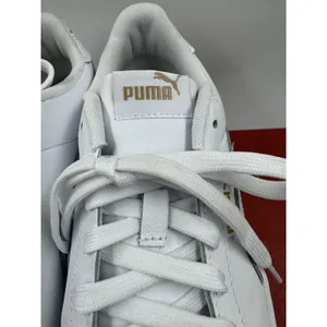 PUMA Court Sneaker, White, Women's Casual Low Top Leather Shoes Size 10 thumbnail 4