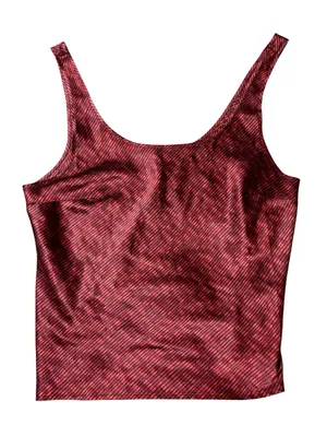 Victoria's Secret Red Striped Satin Tank Top Cami Scoop Neck Pullover M thumbnail 2
