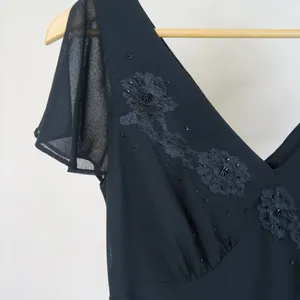 Vintage Y2K J.B.S. Black Lace Midi Dress thumbnail 6