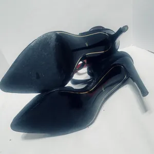 Charles Jourdan Paris‎ Heels sz 9 Black Velvet d'orsay Stilettos dress shoes thumbnail 6