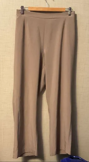 Allison Daley Wide-Leg Ponte Pants in Taupe thumbnail 1