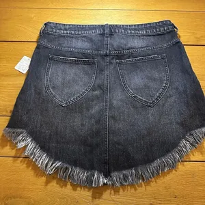 NWT Free People denim mini skirt womens 31 Bailey maverick black thumbnail 13