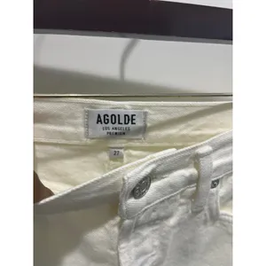 Agolde Quinn Hi Rise White Denim Skirt Sz 27 thumbnail 4