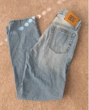 BDG High Waisted Straight Leg Light Wash Cotton Jeans 25 OB2280120‎ thumbnail 1