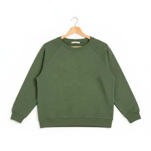 Time And Tru Womens Sweatshirt Sz XXL Olive Green Washed Crewneck Cozy Pullover thumbnail 2