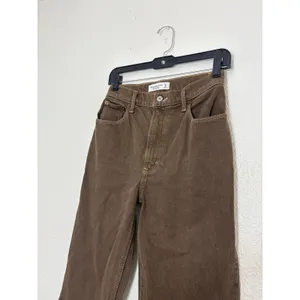 Abercrombie & Fitch Ultra High Rise 90s Straight Leg Jean Size 25 Washed Brown thumbnail 8