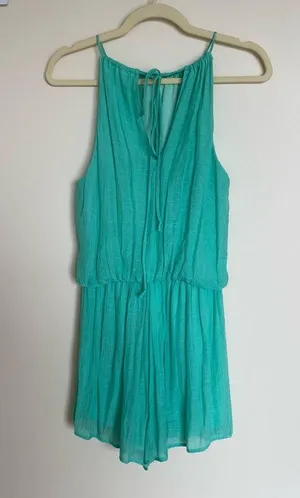 The Impeccable Pig Turquoise Romper thumbnail 4
