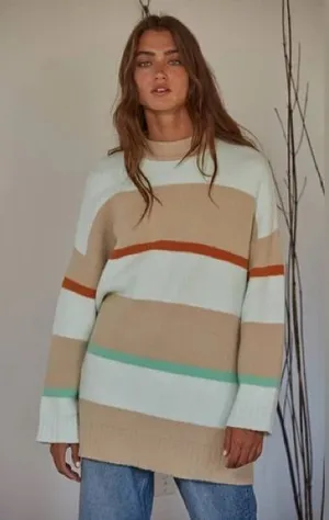 Free People Peaches Stripe Tunic Size Small thumbnail 1
