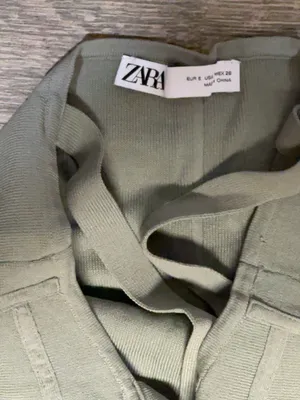 Zara Sage Green Bustier Bodycon Maxi Dress Size S thumbnail 4