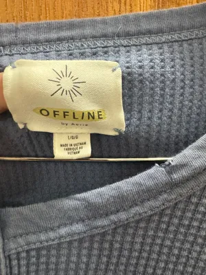 Aerie Henley Long Sleeve Waffle OFFLINE thumbnail 4