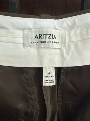 Aritzia Effortless Pant Olive Green Wide-Leg, Lengh Full, Rise High Size 4 thumbnail 6