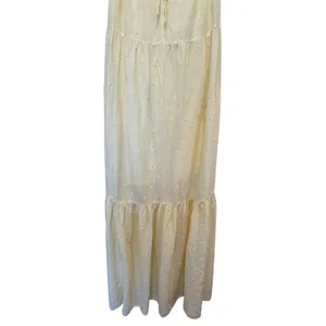Old Navy Tiered Floral Embroidered Maxi‎ Tank Dress Medium Butter Yellow Granola Fairy thumbnail 5
