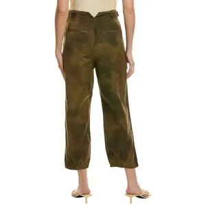 AG Adriano Goldschmied Adel Trousers 27 NWT‎ Barrel Leg Pleated Cropped Utility thumbnail 3