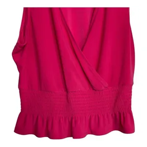 Bar III Sleveless pink peplum‎ top XL thumbnail 3