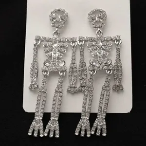 SKELETON And Rhinestone‎ Earrings. New! thumbnail 2