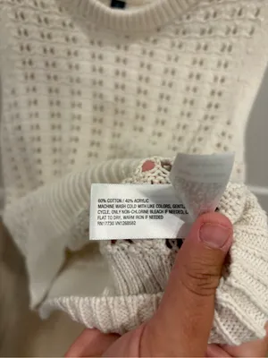 Universal Threads Cream Open-Knit Sleeveless Sweater thumbnail 3