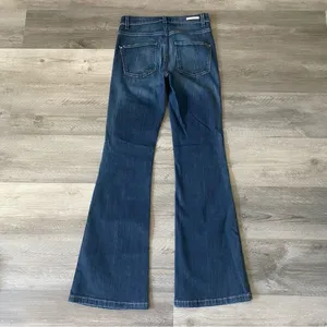 Anthropologie Pilcro Flare Jeans 28 Waist Dark Wash Flattering Bohemian thumbnail 7