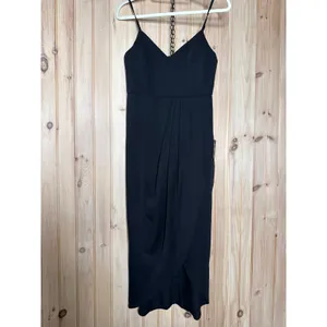 NWT Lulus Reinette Black Midi Dress Party Holiday Classy Elegant Gala Banquet M thumbnail 2