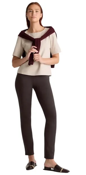 NWT - Quince Ultra-Stretch Ponte Straight Leg Pants – Size Large thumbnail 1