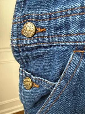 Vintage Sesame Street Elmo Denim Overalls S M thumbnail 4